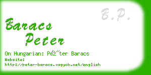 baracs peter business card
